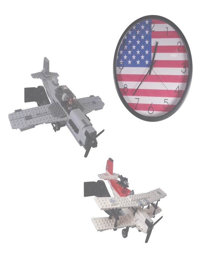 BrickVisions حامل جداري لمجموعة LEGO 75393 75301 75102 طائرة X-wing، مجموعة 75316 طائرة Mandalorian، مجموعات 75375 75376 75404 75405، لمجموعات بناء الطائرات وغيرها. حامل بزاوية قابلة للتعديل، حامل جداري فقط. - Image 5